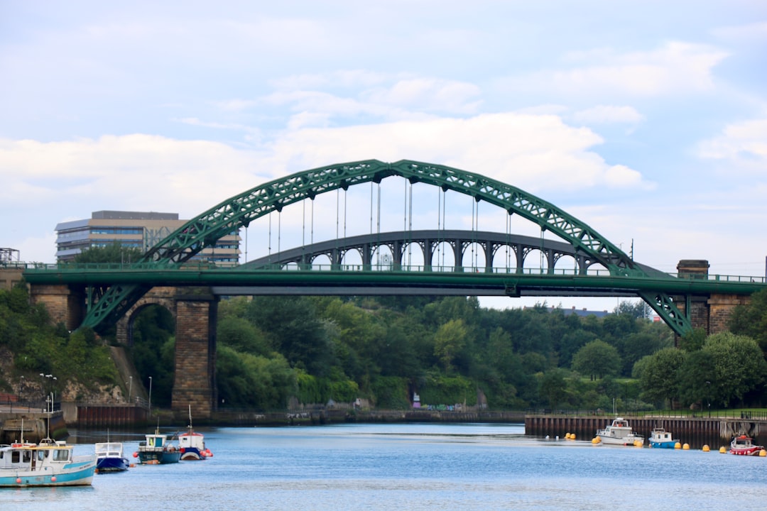 City Centre, Sunderland: a bridge over a body of water with boats in it